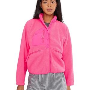 FP Movement by Free People Bright Pink Teddy Jacket